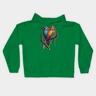 BIRDS GEMINI STYLE DESIGN Kids Hoodie